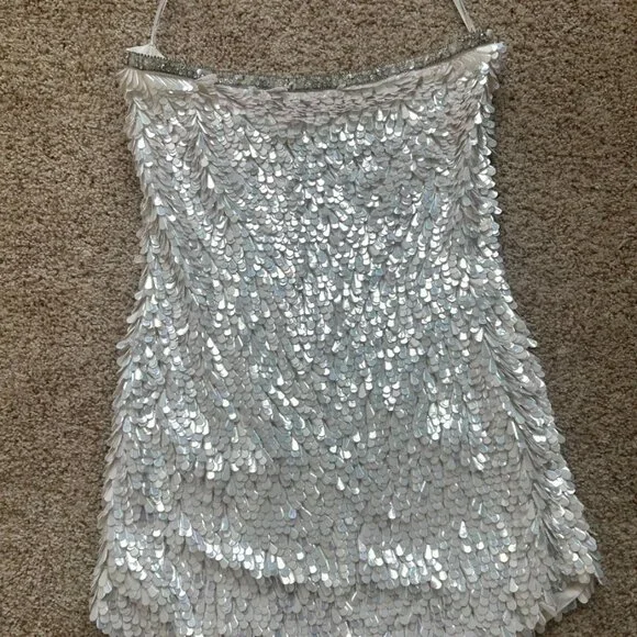 Retrofete Kelly Feather Sequin Dress Size M - Picture 5 of 11